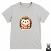 Hedgehog Eating Watermelon T-Shirt - Image 8