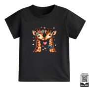 Cute Couple Giraffes T-Shirt - Image 2