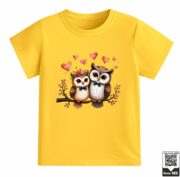 Cute Couple Owls T-Shirt - Image 9