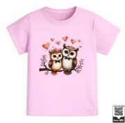 Cute Couple Owls T-Shirt - Image 4