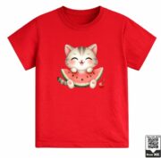 Cat Eating Watermelon T-Shirt