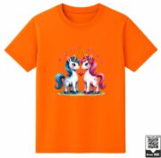 Cute Couple Unicorns T-Shirt - Image 3
