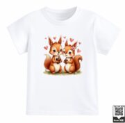 Cute Couple Squirrels T-Shirt - Image 12
