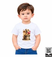 Cute Leopard Hearts Kids T-Shirt - Image 6
