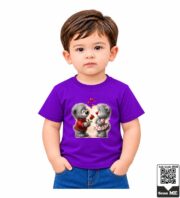 Sweet Teddy Couple Kids T-Shirt - Image 2
