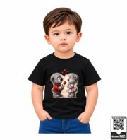 Sweet Teddy Couple Kids T-Shirt - Image 4