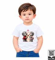 Sweet Teddy Couple Kids T-Shirt - Image 5