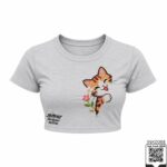Playful Cat Crop Top